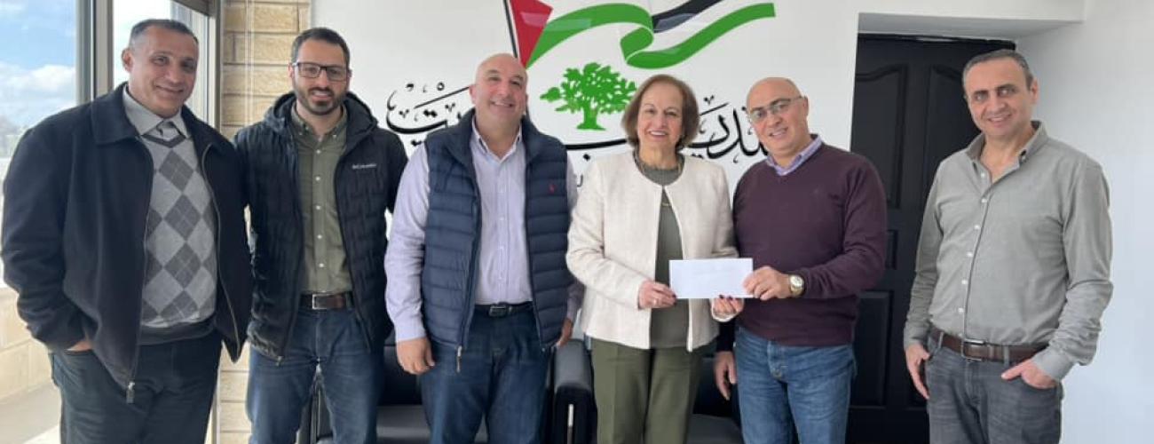 تبرع سخي من ابنة بيرزيت في امريكا سميرة قسيس صايج 