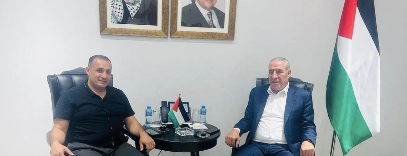  لقاء امين سر اللجنة التنفيذية لمنظمة التحرير معالي الوزير حسين الشيخ 